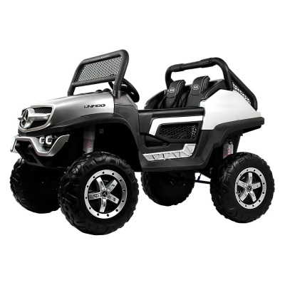 Детский электромобиль Mercedes-Benz Unimog Concept RiverToys P555BP серебристый глянец 01